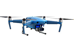 蓝色无人机特写展示图片