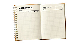 打开的网格笔记本记录页面