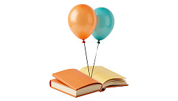 书本与气球的创意组合