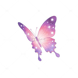 梦幻粉紫星空蝴蝶
