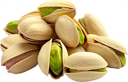 新鲜开心果堆叠特写