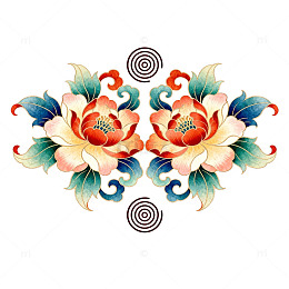 传统花卉图案艺术设计素材