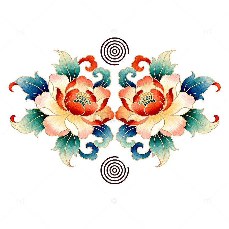 传统花卉图案艺术设计素材