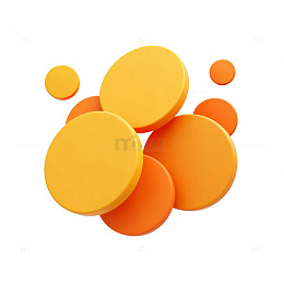 橙黄圆形抽象图案设计素材