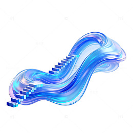 蓝流动感几何艺术图像