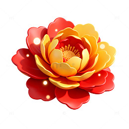 鲜艳花卉插画设计元素