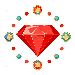 宝石插画设计素材