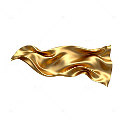 金色绸缎飘扬