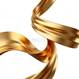 金色丝带飘带动态效果设计素材