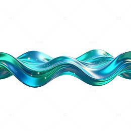 蓝绿波纹抽象艺术图案