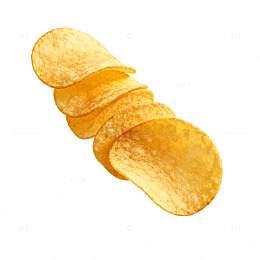 薯片悬浮效果美食插画