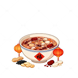腊八粥节日插画