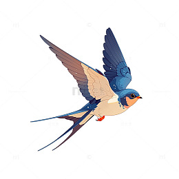 梦幻蓝色燕子穿越云端奇幻之旅