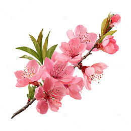 桃花盛开春意盎然纷繁