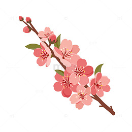 桃花纷飞春意盎然