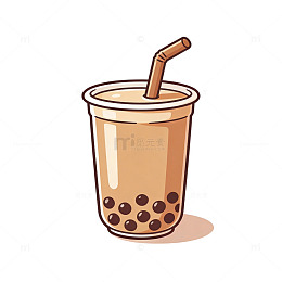 饮品 甜品 元素 夏日 手绘 质感 奶茶