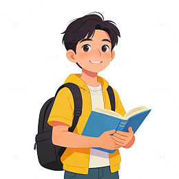 校园青春卡通扁平风格学习