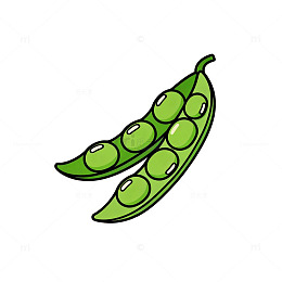 卡通豌豆图标设计素材