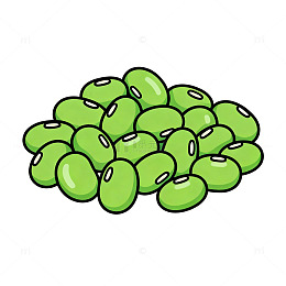 卡通绿豆插画设计素材