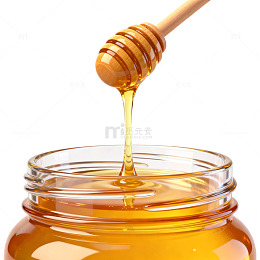 透明玻璃罐蜂蜜流淌插画