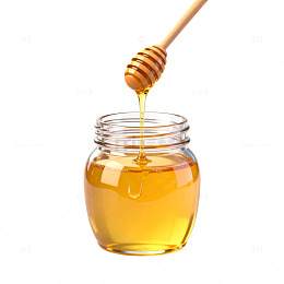 玻璃罐蜂蜜流淌美食