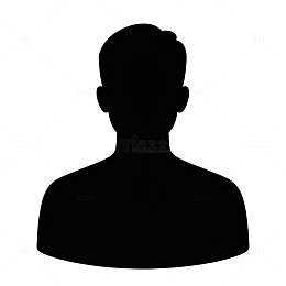 黑色剪影人物头像素材