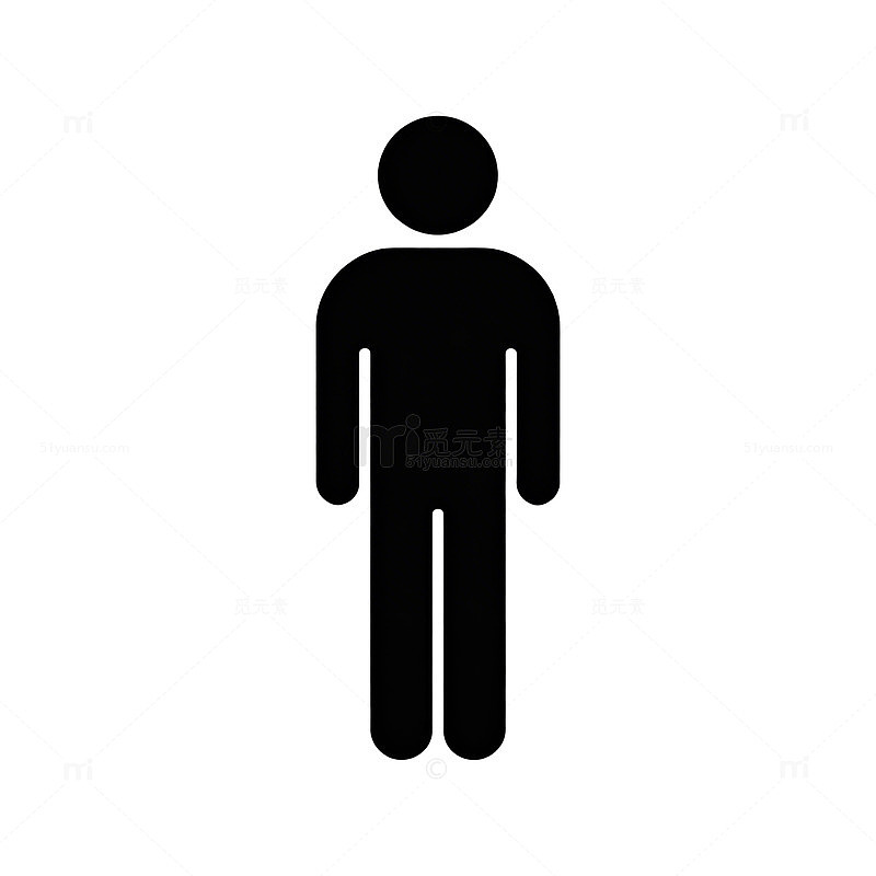 简约人物图标剪影设计元素