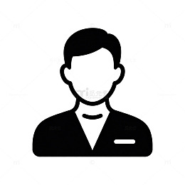 黑白简洁人物头像设计素材