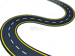 蜿蜒公路矢量图