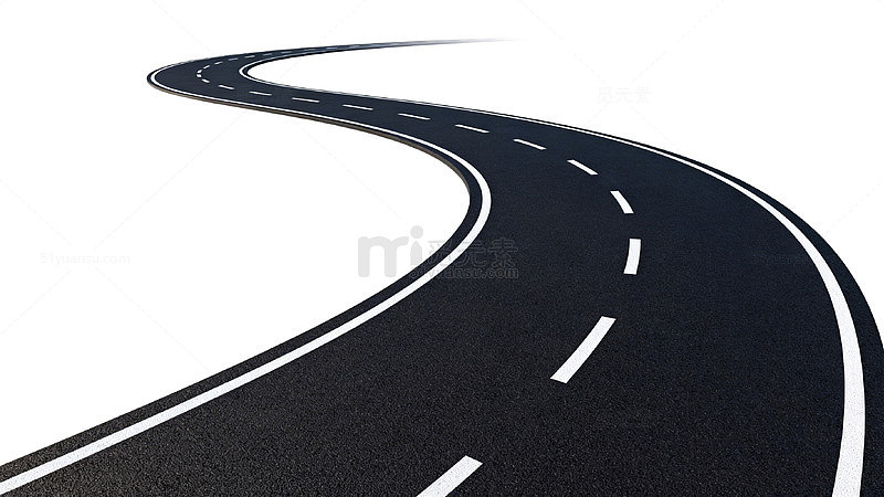 公路弯道矢量图