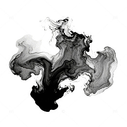 水墨抽象艺术黑白纹样图案