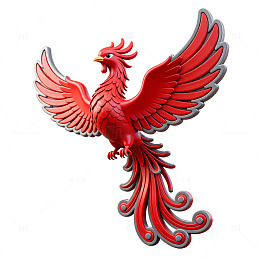凤凰图标艺术图案设计元素