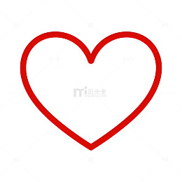 红色心形图标设计元素