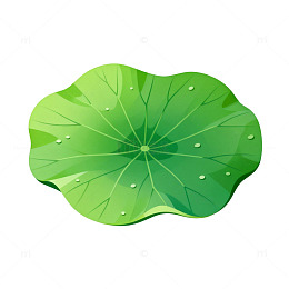 荷叶插画清新自然矢量素材