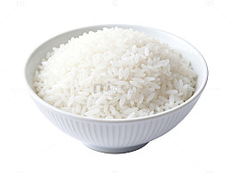简约白碗米饭美食