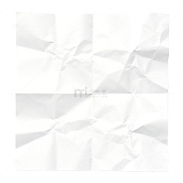 白色皱纸透明背景素材