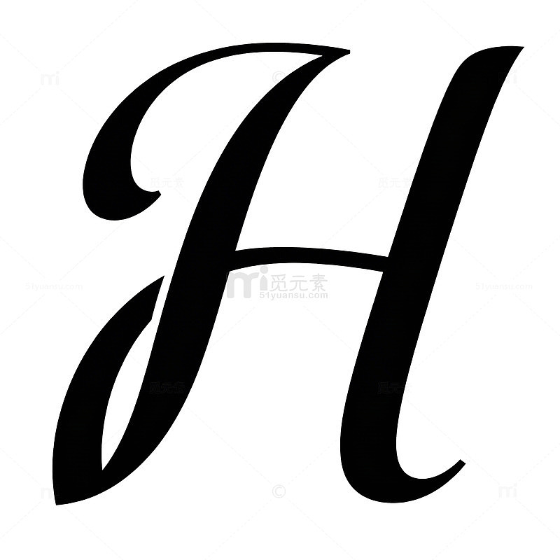 优雅花体英文字母设计素材