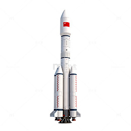 火箭科技感渲染图