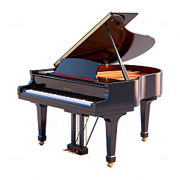 精致三维钢琴建模渲染图