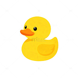 卡通小黄鸭图标设计元素