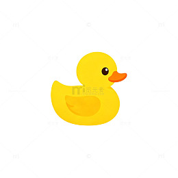 卡通小黄鸭图案设计元素