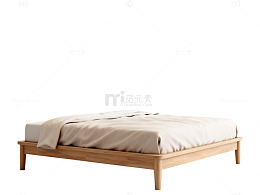 简约木质床具设计素材