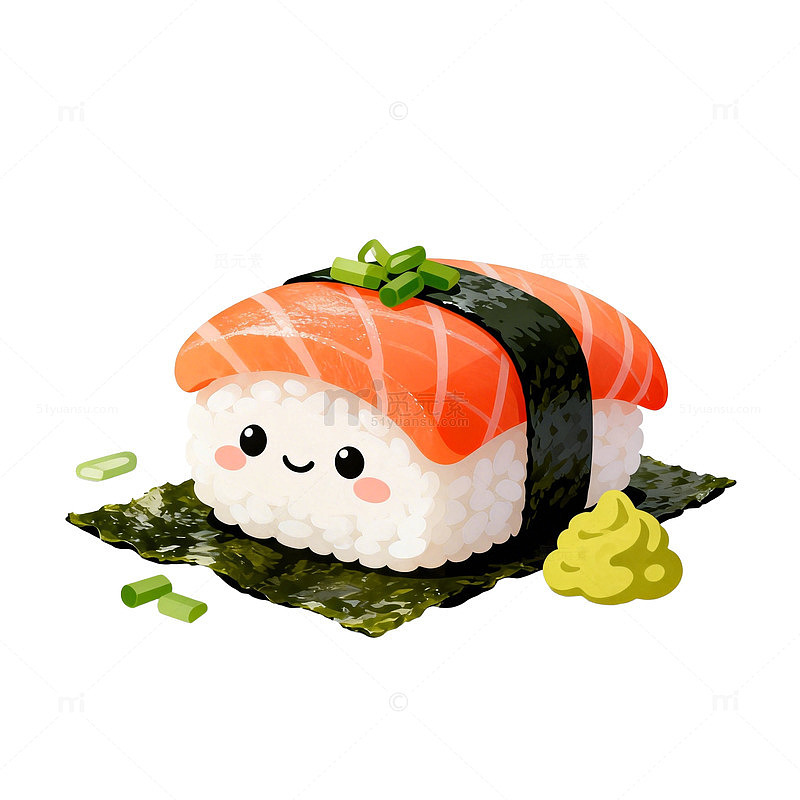 可爱寿司插画设计素材