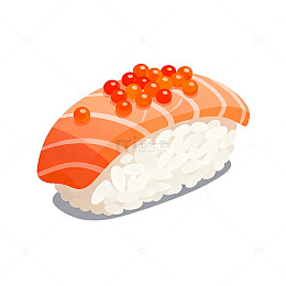 寿司插画手绘美食