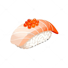 寿司插画风格美食插画