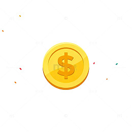 金色硬币财务元素装饰图案
