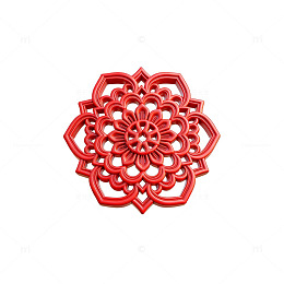 红色传统花纹图案装饰素材