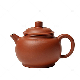 朱泥素面圆润紫砂茶壶元素