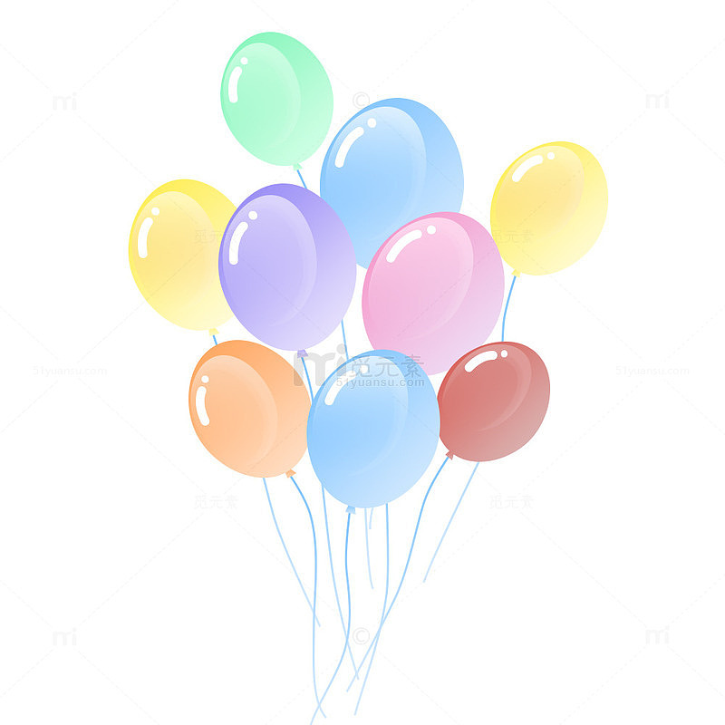 六一儿童节气球插画