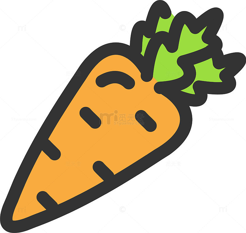 卡通胡萝卜插画素材